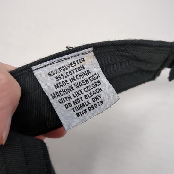 Jewel Strapback Sun Visor Cap Black One Size Adjustable Embroidered Big Custom - Picture 9 of 10